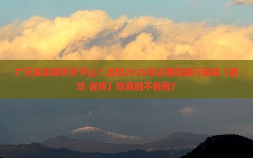 广元到张家界天子山旅行社