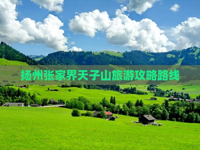 扬州去张家界天子山攻略