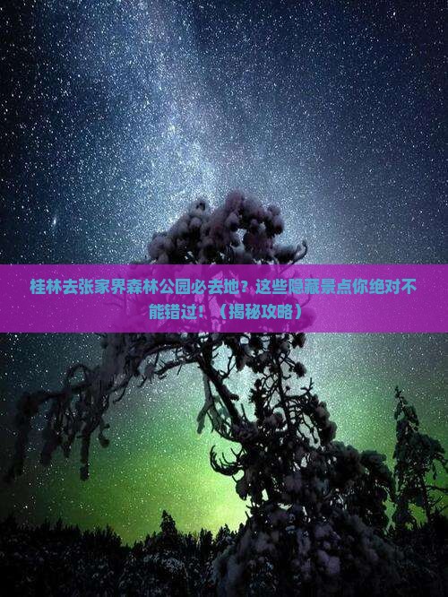 桂林去张家界森林公园必去地