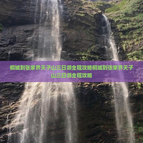 桐城到张家界天子山三日游