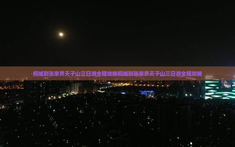 桐城到张家界天子山三日游