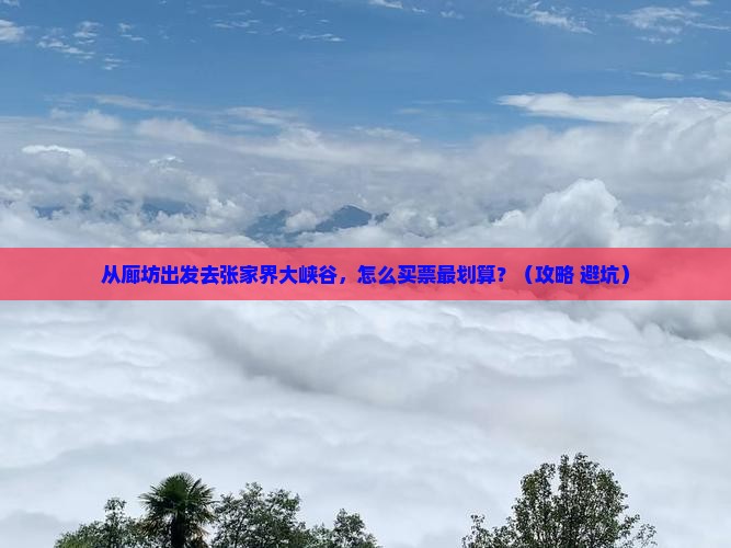 廊坊去张家界大峡谷门票