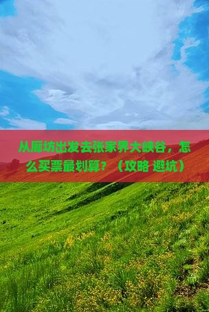 廊坊去张家界大峡谷门票