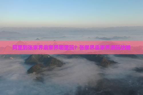 阿里到张家界袁家界哪里玩