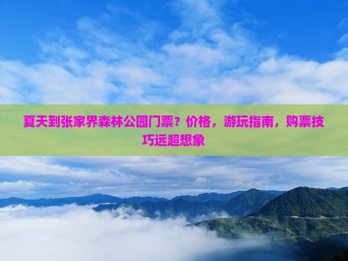 夏天到张家界森林公园门票