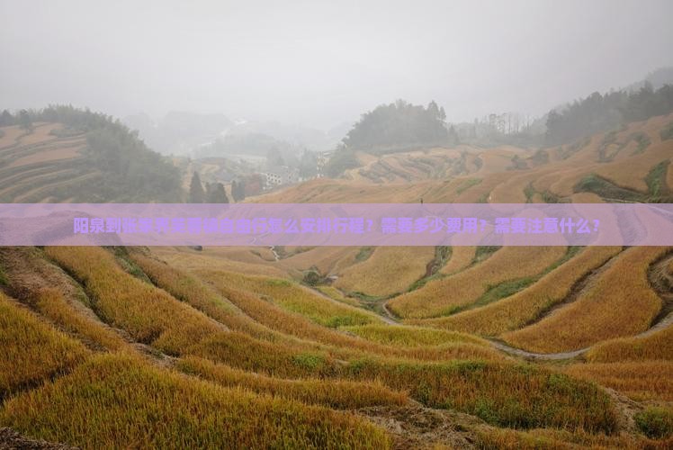 阳泉到张家界芙蓉镇自由行