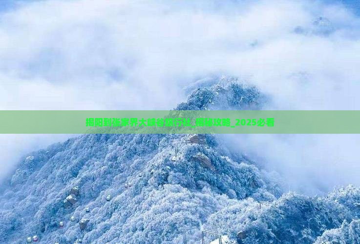 揭阳到张家界大峡谷旅行社