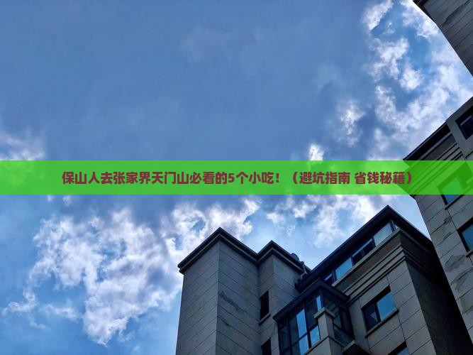 保山去张家界天门山旅游小吃