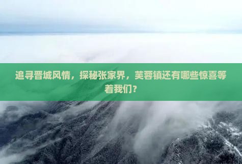 晋城去张家界芙蓉镇哪里玩