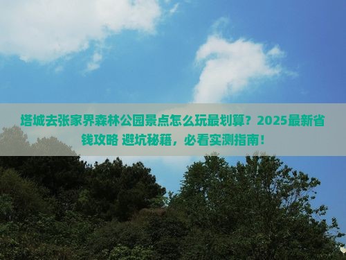 塔城去张家界森林公园景点