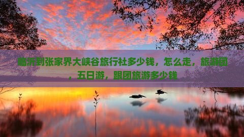 临沂到张家界大峡谷旅行社