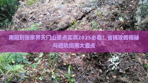 南阳到张家界天门山景点