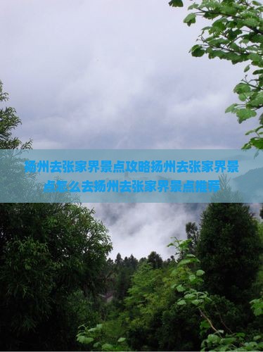 扬州去张家界景点