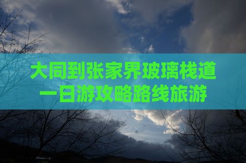 大同到张家界玻璃栈道一日