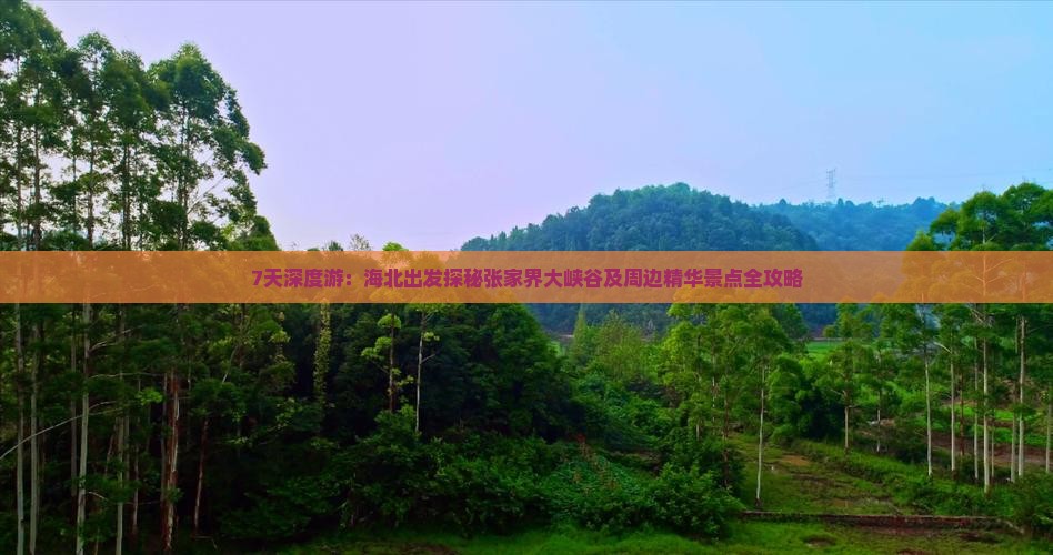 7天深度游：海北出发探秘张家界大峡谷及周边精华景点全攻略