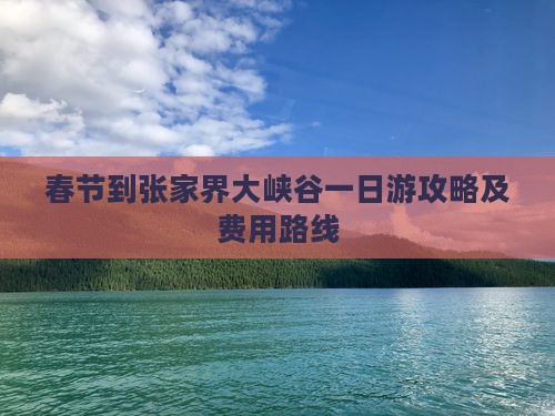 春节到张家界大峡谷一日游攻略及费用路线