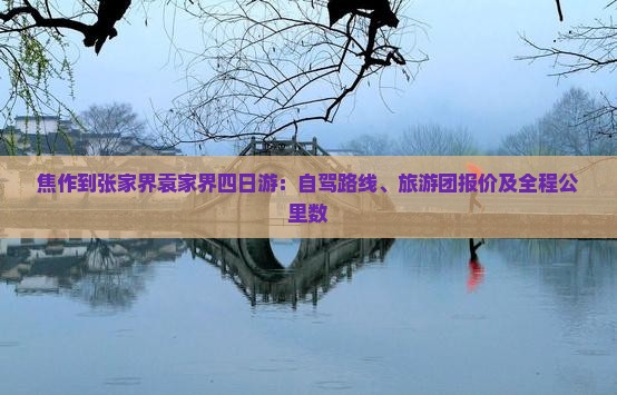焦作到张家界袁家界四日游