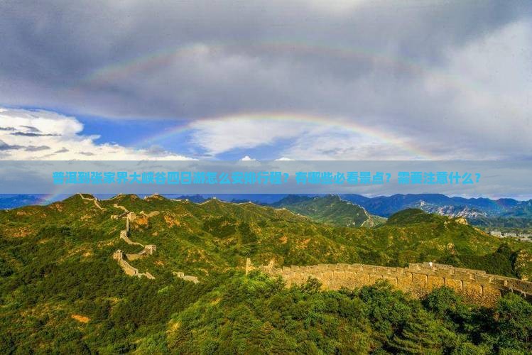 普洱到张家界大峡谷四日游