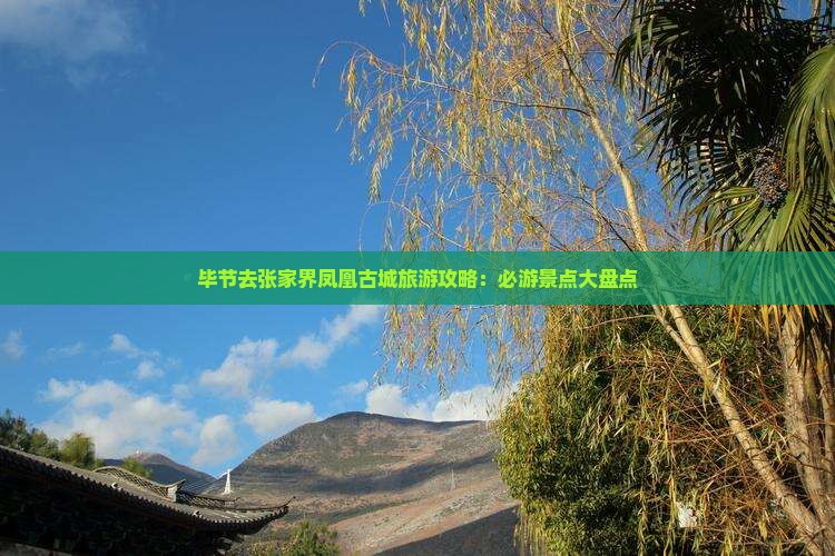 毕节去张家界凤凰古城哪里玩