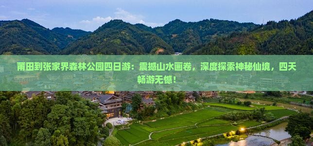 莆田到张家界森林公园四日游