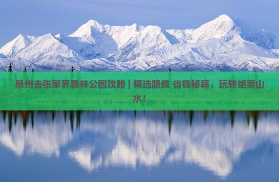 泉州去张家界森林公园攻略