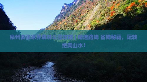 泉州去张家界森林公园攻略