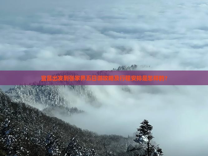 宜昌去张家界五日游