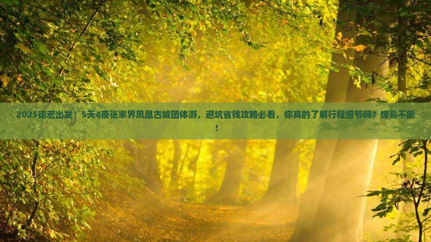 德宏到张家界凤凰古城团体旅游