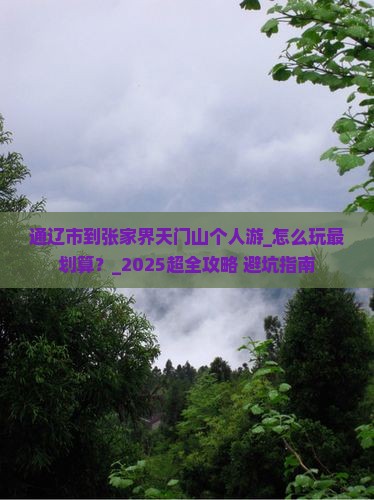 通辽市到张家界天门山个人游
