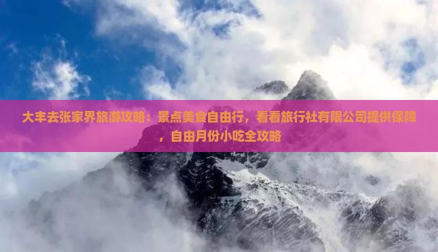 大丰去张家界旅游小吃