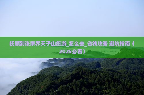 抚顺到张家界天子山旅游