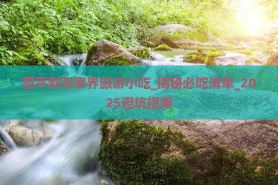 四平到张家界旅游小吃