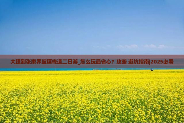 大理到张家界玻璃栈道二日游