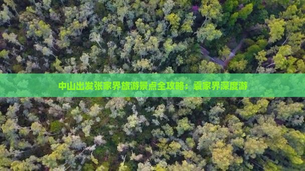 中山出发张家界旅游景点全攻略：袁家界深度游
