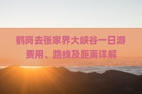 鹤岗去张家界大峡谷一日游费用、路线及距离详解