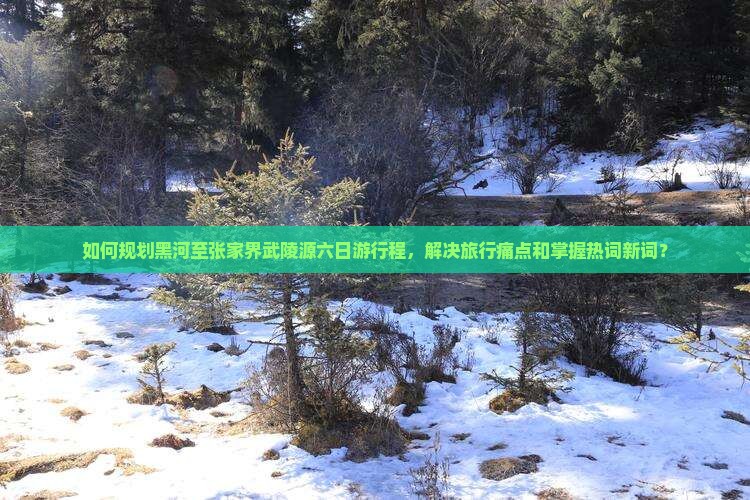 黑河到张家界武陵源六日游