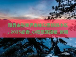 和县去张家界森林公园旅游小吃