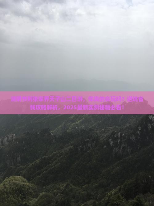 清明节到张家界天子山二日游