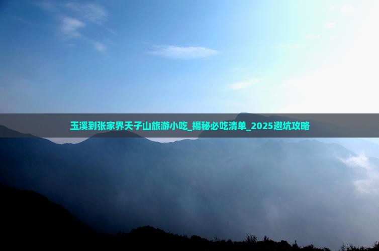 玉溪到张家界天子山旅游小吃