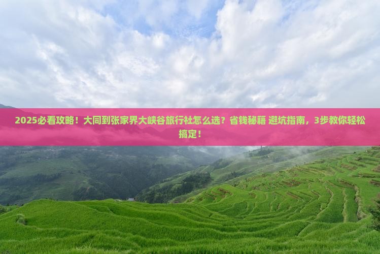 大同到张家界大峡谷旅行社