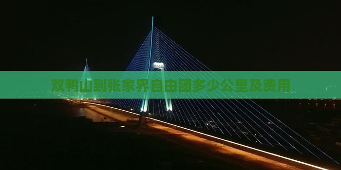 双鸭山到张家界自由团多少公里及费用