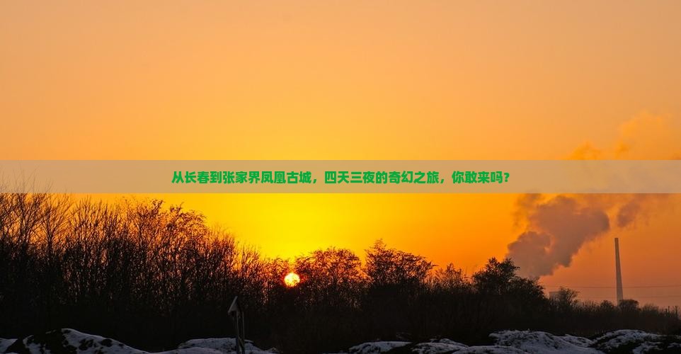 长春到张家界凤凰古城四日游
