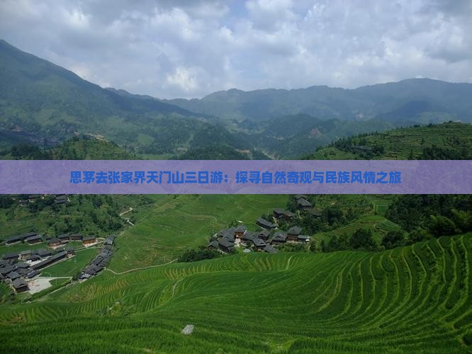 思茅去张家界天门山三日游