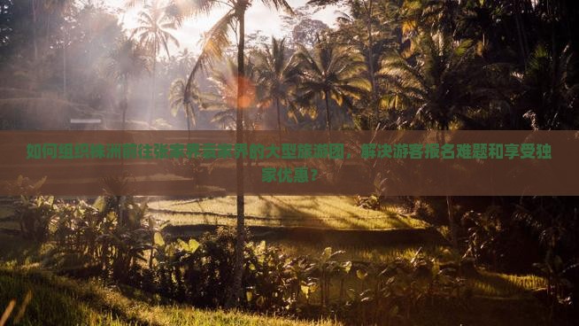 株洲去张家界袁家界大型旅游团