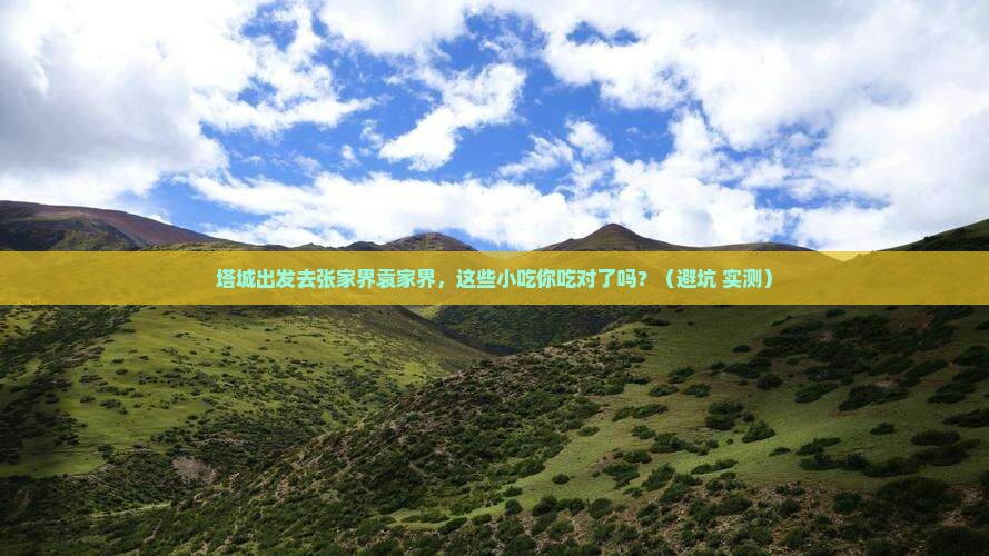 塔城去张家界袁家界旅游小吃