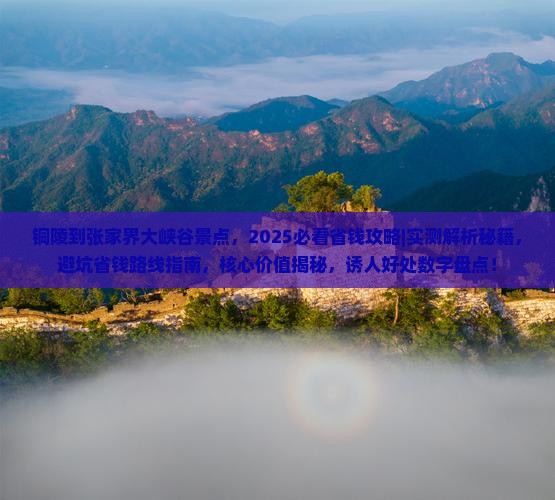 铜陵到张家界大峡谷景点