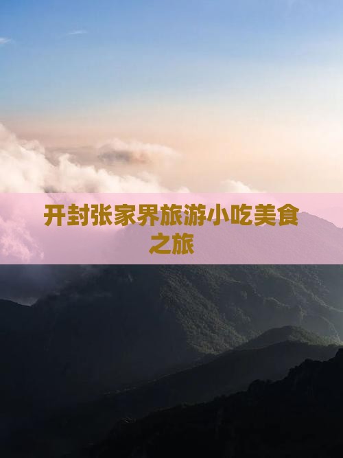 开封到张家界旅游小吃