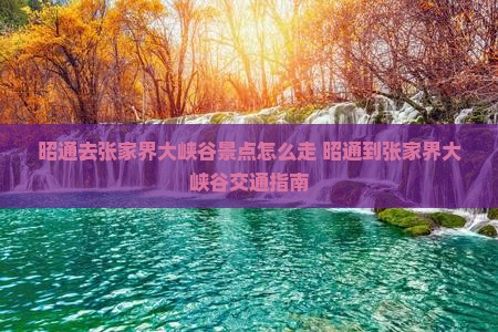 昭通去张家界大峡谷景点