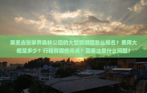 莱芜去张家界森林公园大型旅游团