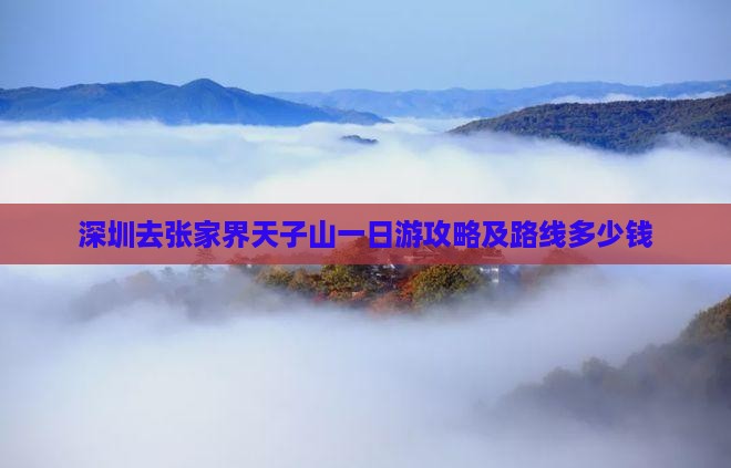 深圳去张家界天子山一日